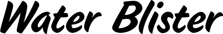 Vorschau des Bootsnamens "Water Blister" als Schriftzug für "Bootsbeschriftung Klassisch 19"