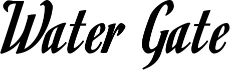 Vorschau des Bootsnamens "Water Gate" als Schriftzug für "Bootsbeschriftung Klassisch 93"