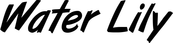 Vorschau des Bootsnamens "Water Lily" als Schriftzug für "Bootsbeschriftung Klassisch 38"