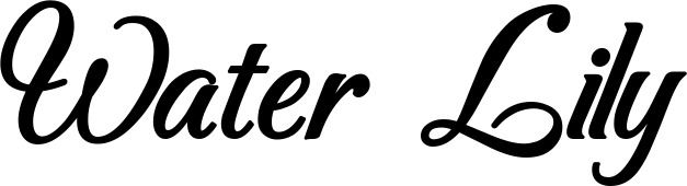 Vorschau des Bootsnamens "Water Lily" als Schriftzug für "Style Klassisch 50"