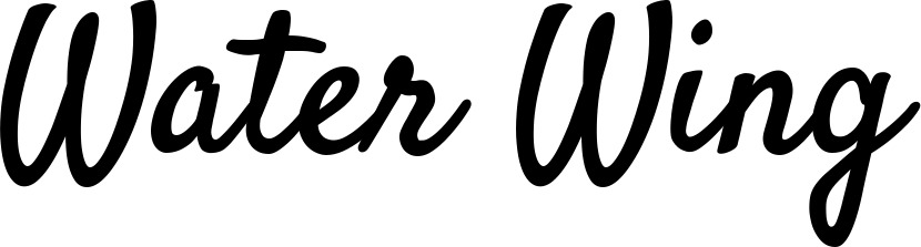 Vorschau des Bootsnamens "Water Wing" als Schriftzug für "Bootsbeschriftung Klassisch 96"