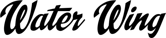 Vorschau des Bootsnamens "Water Wing" als Schriftzug für "Bootsbeschriftung Klassisch 29"