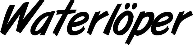 Vorschau des Bootsnamens "Waterlöper" als Schriftzug für "Bootsbeschriftung Klassisch 38"