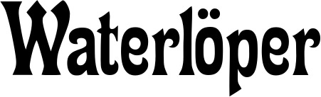 Vorschau des Bootsnamens "Waterlöper" als Schriftzug für "Bootsbeschriftung Neu 44"