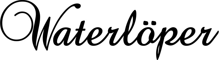 Vorschau des Bootsnamens "Waterlöper" als Schriftzug für "Bootsbeschriftung Klassisch 02-A"