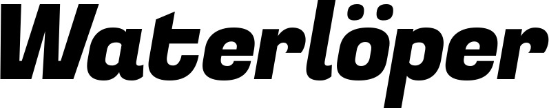 Vorschau des Bootsnamens "Waterlöper" als Schriftzug für "Bootsbeschriftung Kursiv 04"