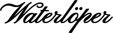 Vorschau des Bootsnamens "Waterlöper" als Schriftzug für "Bootsbeschriftung Klassisch 107"