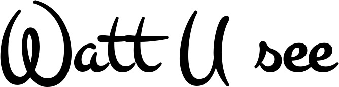 Vorschau des Bootsnamens "Watt U see" als Schriftzug für "Bootsbeschriftung Klassisch 81"