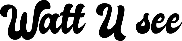 Vorschau des Bootsnamens "Watt U see" als Schriftzug für "Bootsbeschriftung Klassisch 41"