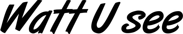 Vorschau des Bootsnamens "Watt U see" als Schriftzug für "Bootsbeschriftung Klassisch 38"