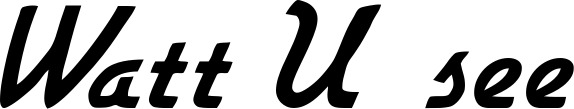 Vorschau des Bootsnamens "Watt U see" als Schriftzug für "Bootsbeschriftung Klassisch 66"