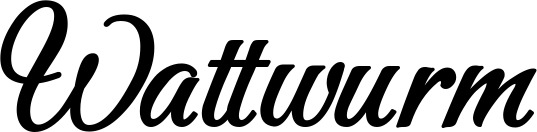 Vorschau des Bootsnamens "Wattwurm" als Schriftzug für "Bootsbeschriftung Klassisch 50"