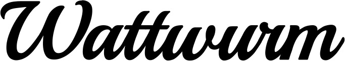 Vorschau des Bootsnamens "Wattwurm" als Schriftzug für "Bootsbeschriftung Klassisch 86"