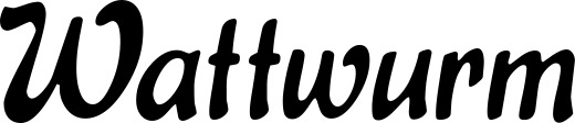 Vorschau des Bootsnamens "Wattwurm" als Schriftzug für "Bootsbeschriftung Klassisch 15"