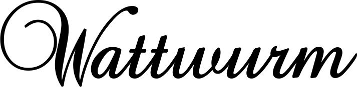 Vorschau des Bootsnamens "Wattwurm" als Schriftzug für "Bootsbeschriftung Klassisch 02-A"