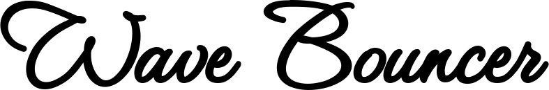 Vorschau des Bootsnamens "Wave Bouncer" als Schriftzug für "Bootsbeschriftung Klassisch 111"