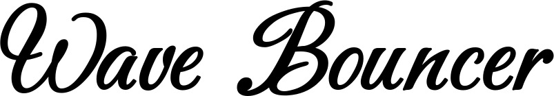 Vorschau des Bootsnamens "Wave Bouncer" als Schriftzug für "Bootsbeschriftung Klassisch 50"
