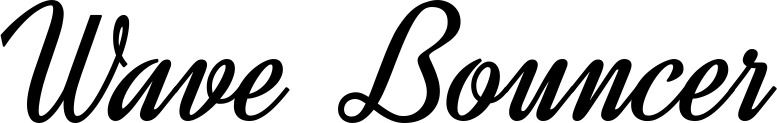 Vorschau des Bootsnamens "Wave Bouncer" als Schriftzug für "Bootsbeschriftung Klassisch 44"