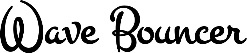 Vorschau des Bootsnamens "Wave Bouncer" als Schriftzug für "Bootsbeschriftung Klassisch 81"
