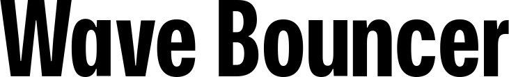 Vorschau des Bootsnamens "Wave Bouncer" als Schriftzug für "Bootsbeschriftung Fett 25"