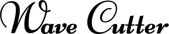 Vorschau des Bootsnamens "Wave Cutter" als Schriftzug für "Bootsbeschriftung Klassisch 76-A"