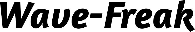 Vorschau des Bootsnamens "Wave-Freak" als Schriftzug für "Bootsbeschriftung Kursiv 01"