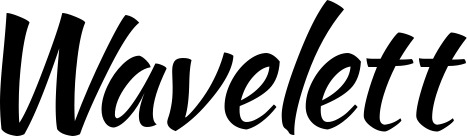 Vorschau des Bootsnamens "Wavelett" als Schriftzug für "Bootsbeschriftung Klassisch 73"