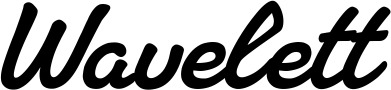 Vorschau des Bootsnamens "Wavelett" als Schriftzug für "Bootsbeschriftung Klassisch 65"