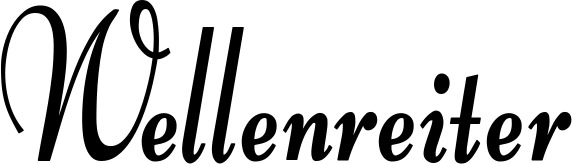 Vorschau des Bootsnamens "Wellenreiter" als Schriftzug für "Bootsbeschriftung Klassisch 76"