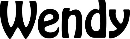 Vorschau des Bootsnamens "Wendy" als Schriftzug für "Bootsbeschriftung Fett 01"