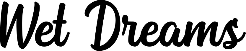 Vorschau des Bootsnamens "Wet Dreams" als Schriftzug für "Bootsbeschriftung Klassisch 43"