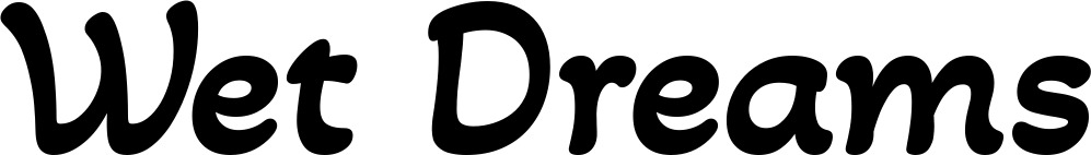 Vorschau des Bootsnamens "Wet Dreams" als Schriftzug für "Bootsbeschriftung Klassisch 103"