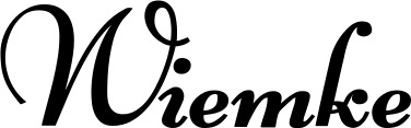 Vorschau des Bootsnamens "Wiemke" als Schriftzug für "Bootsbeschriftung Klassisch 76-A"
