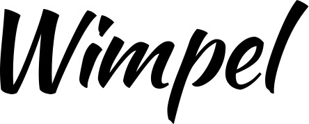 Vorschau des Bootsnamens "Wimpel" als Schriftzug für "Bootsbeschriftung Klassisch 73"