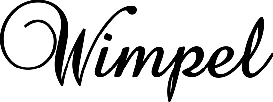 Vorschau des Bootsnamens "Wimpel" als Schriftzug für "Bootsbeschriftung Klassisch 02-A"