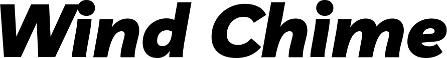 Vorschau des Bootsnamens "Wind Chime" als Schriftzug für "Bootsbeschriftung Kursiv 06"