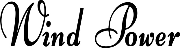 Vorschau des Bootsnamens "Wind Power" als Schriftzug für "Bootsbeschriftung Klassisch 76"