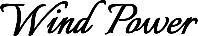 Vorschau des Bootsnamens "Wind Power" als Schriftzug für "Bootsbeschriftung Klassisch 58"