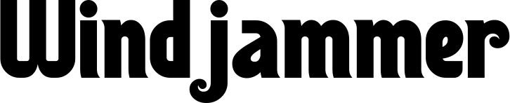 Vorschau des Bootsnamens "Windjammer" als Schriftzug für "Style Neu 32"