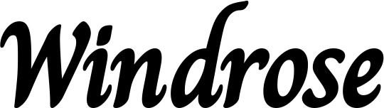 Vorschau des Bootsnamens "Windrose" als Schriftzug für "Bootsbeschriftung Klassisch 51"