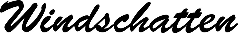 Vorschau des Bootsnamens "Windschatten" als Schriftzug für "Bootsbeschriftung Klassisch 03"