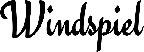 Vorschau des Bootsnamens "Windspiel" als Schriftzug für "Bootsbeschriftung Klassisch 63"