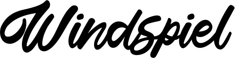 Vorschau des Bootsnamens "Windspiel" als Schriftzug für "Bootsbeschriftung Klassisch 102"