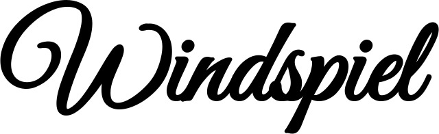 Vorschau des Bootsnamens "Windspiel" als Schriftzug für "Bootsbeschriftung Klassisch 68"