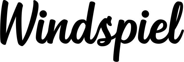 Vorschau des Bootsnamens "Windspiel" als Schriftzug für "Bootsbeschriftung Klassisch 43"