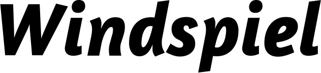 Vorschau des Bootsnamens "Windspiel" als Schriftzug für "Bootsbeschriftung Kursiv 01"