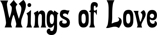Vorschau des Bootsnamens "Wings of Love" als Schriftzug für "Bootsbeschriftung Neu 44"