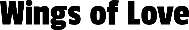 Vorschau des Bootsnamens "Wings of Love" als Schriftzug für "Bootsbeschriftung Fett 30"