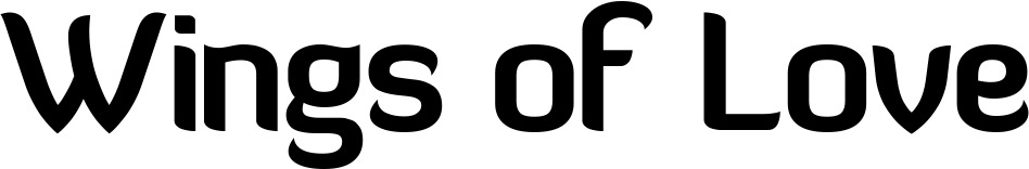 Vorschau des Bootsnamens "Wings of Love" als Schriftzug für "Bootsbeschriftung Normal 06"