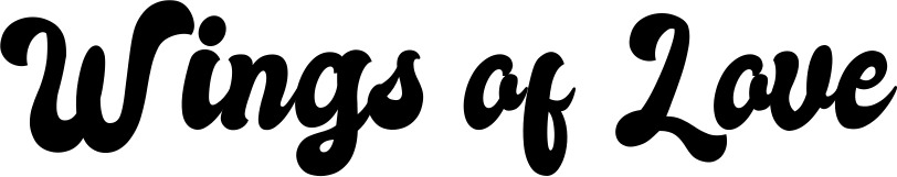 Vorschau des Bootsnamens "Wings of Love" als Schriftzug für "Bootsbeschriftung Klassisch 41"